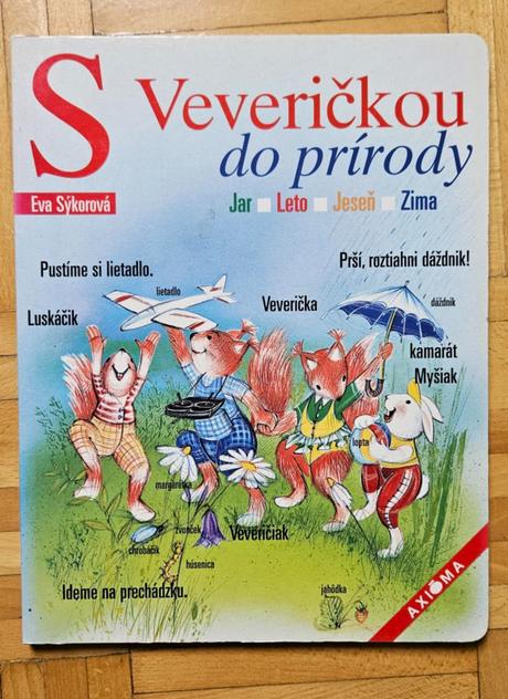 Detská kniha 's veveričkou do prírody',