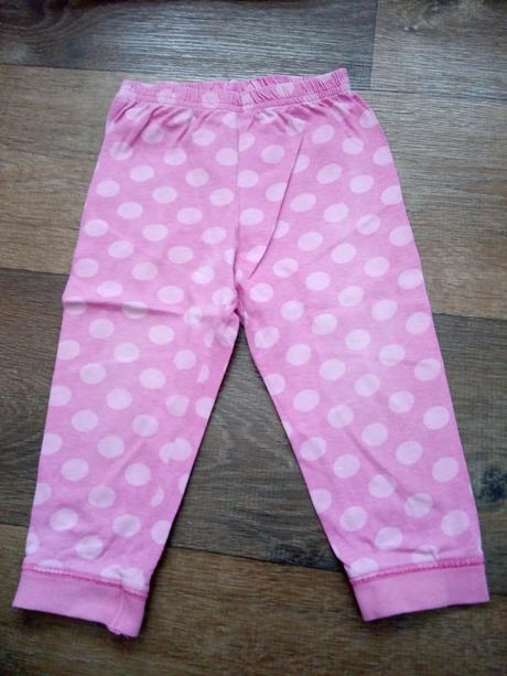Bodkované pyžamové bavlnené nohavice 86, 86