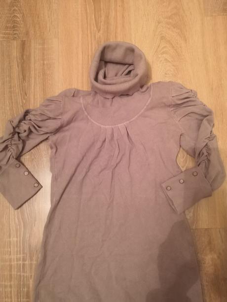 Damske kremove saty svetrikove, l