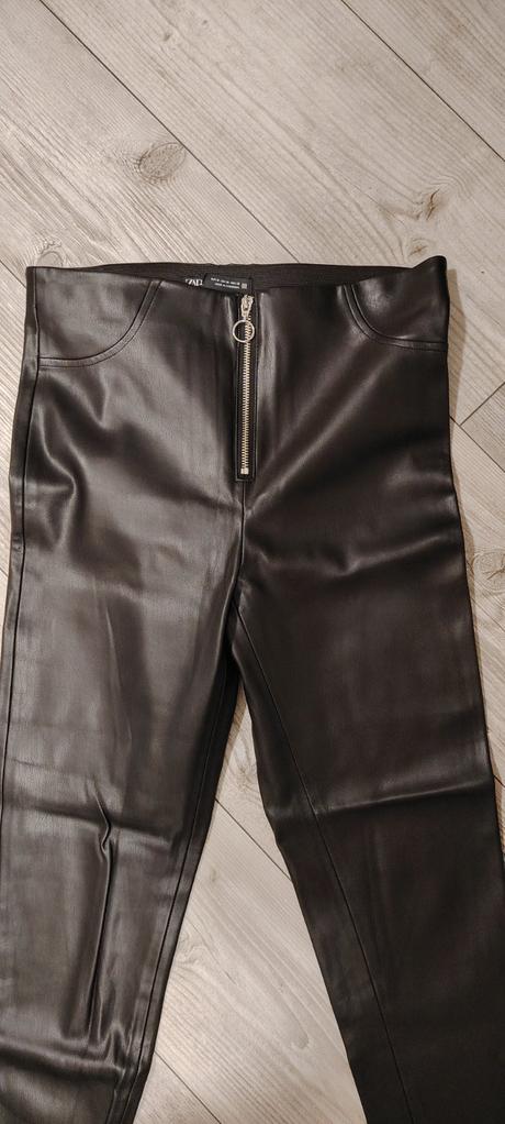 Kožené nohavice, zara,m