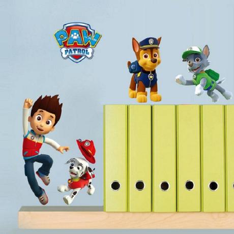 3d nálepka na stenu tlapková patrola,