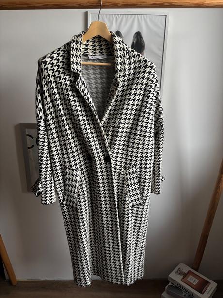 Zara kabátik vzor kohútia stopa, zara,s