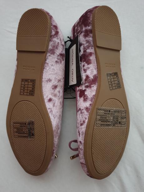 Zamatové balerinky s mašličkou (forever 21), 36