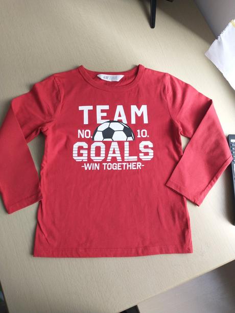 Tričko lopta č.110/116, h&m,110