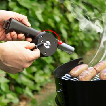 Grilovací ventilátor čierny plast 29,1 x8,5x5,2cm, 