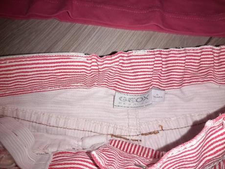 Riflíkové kraťasky geox a tričko adidas, 116