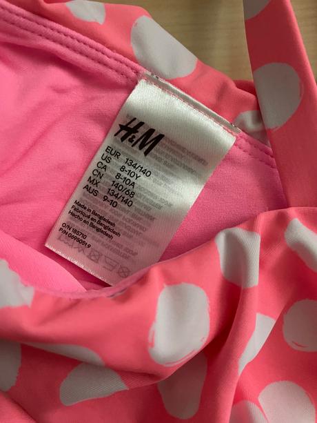 Plavky celé gulička 8-10 rokov, h&m,140