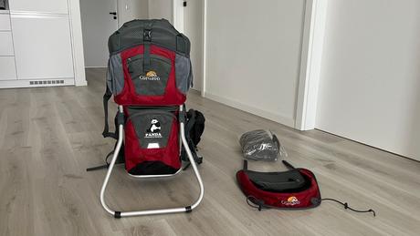 Turistiský nosič corazon panda červený, 