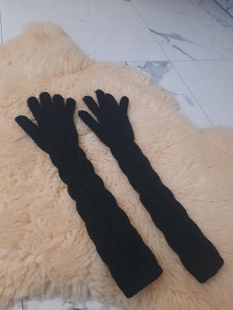 Pletené dlhé rukavice, m