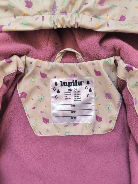 Dievčenská nepremokavá bunda, lupilu,104