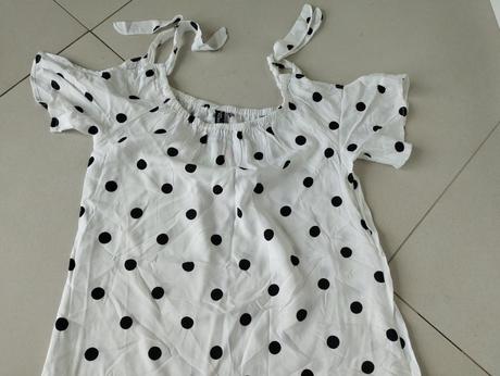 Biele bodkované šaty zn. jean pascale, 36