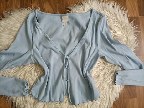 Dámsky svetrík z trickoveho materiálu, h&m,l