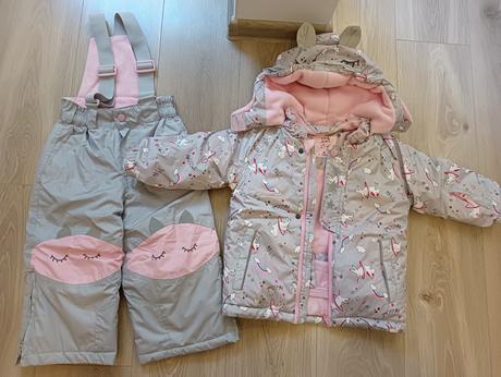 Komplet na zimu bunda+ oteplovaky, 98