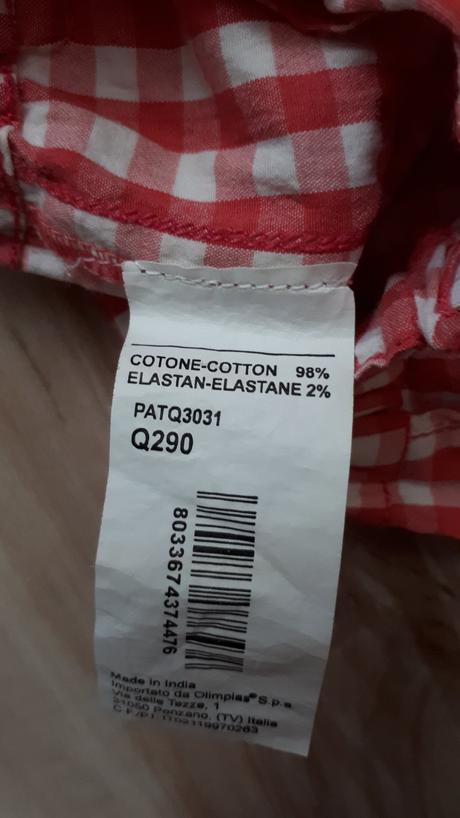 Ružovo-biele štvorčekované kraťasy, benetton,98