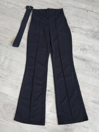 Čierne elegantné nohavice 1, s