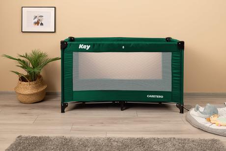Caretero cestovná postieľka key green, šírka (cm): 60,dĺžka (cm): 120