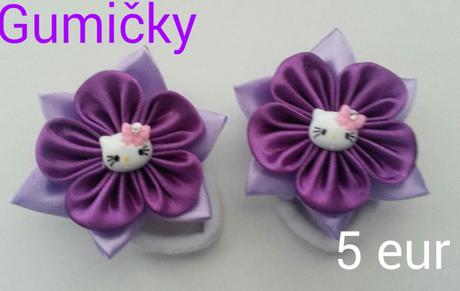 Gumičky minnie mouse a hello kitty, 