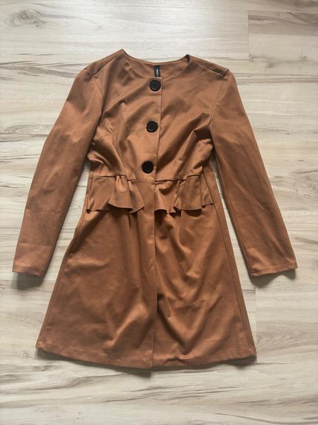 Hnedy predlzeny kabatik, m