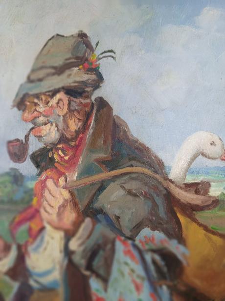 Olejomaľba putnik na cestách, 