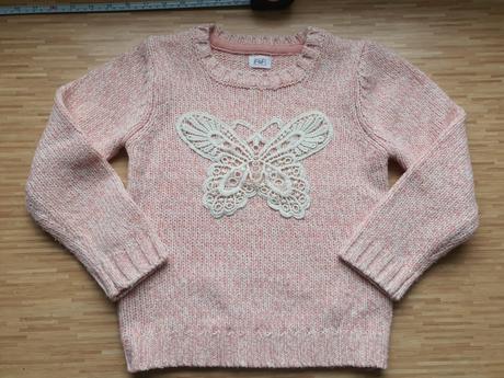 Pleteny sveter s motylom, f&f,122