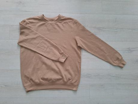 Mikina hnedá béžová bershka m/l, bershka,m
