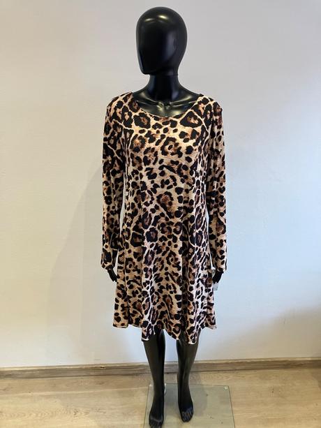 Dámske šaty s leopardím vzorom (uni), l / m / s