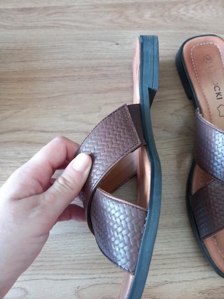 Hnedé kožené šľapky lasocki 39, lasocki,39