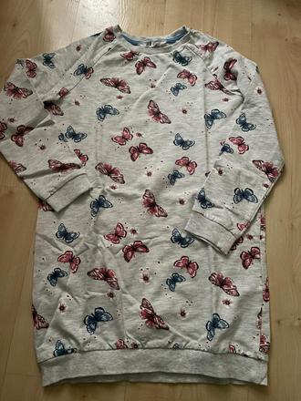 Šaty teplákové motýlik 8-10 rokov, h&m,140