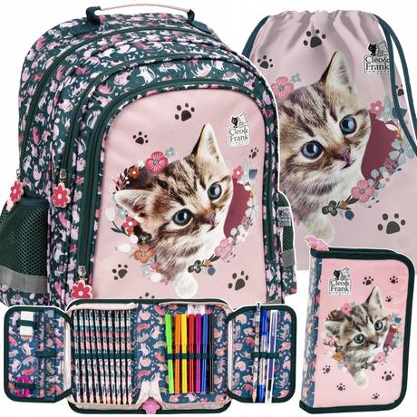 Školská 3v1 taška batoh mačka mačička,