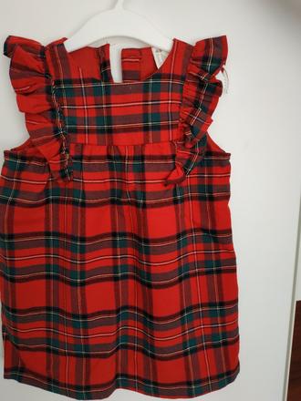 Kárované šaty, h&m,86