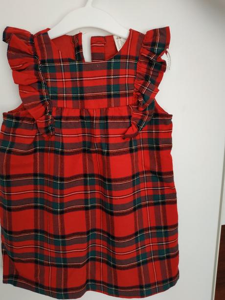 Kárované šaty, h&m,86