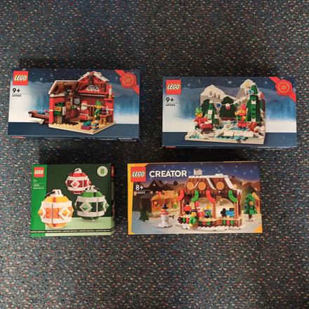 Lego zimná tematika 40565 + 40564 + 40602 + 40604,