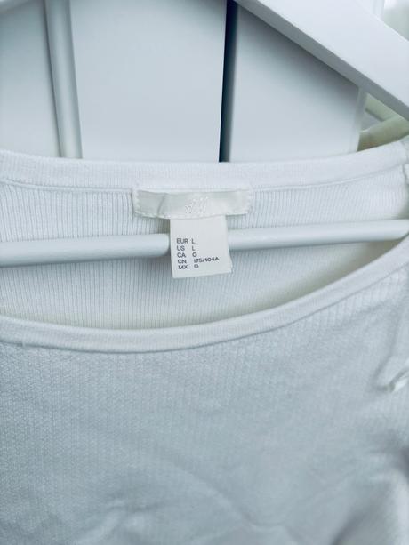 Bielo kremovy svetrik, h&m,l