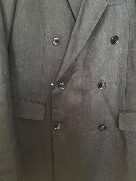 Pánske čierne dvojradové sako h&m, h&m,54