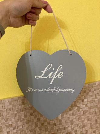 Drevene srdiečko dekoracia, 