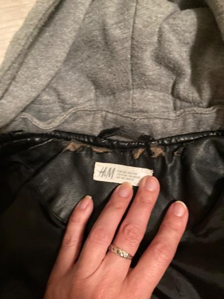 Koženkova bunda, h&m,140