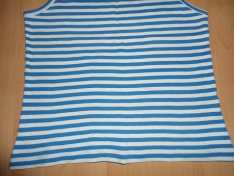 Damske tricko bielo-modry pasik, s