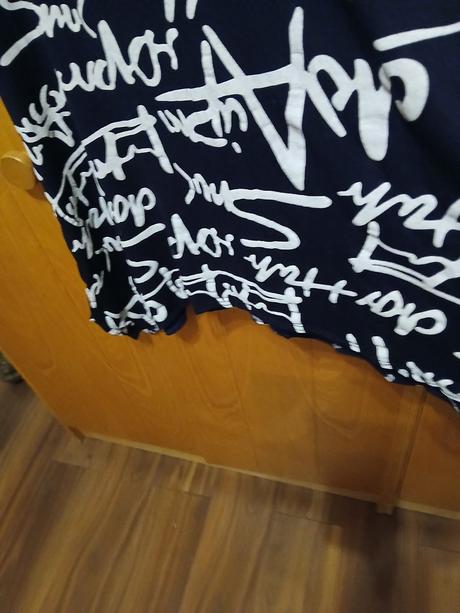 Modrá  asymetrická tunika, xxl