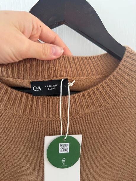 Luxusný sveter premium kašmír, vlna, c&a,xl