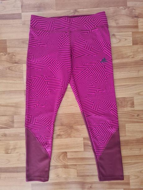 Ružové 3/4 legíny, adidas,m