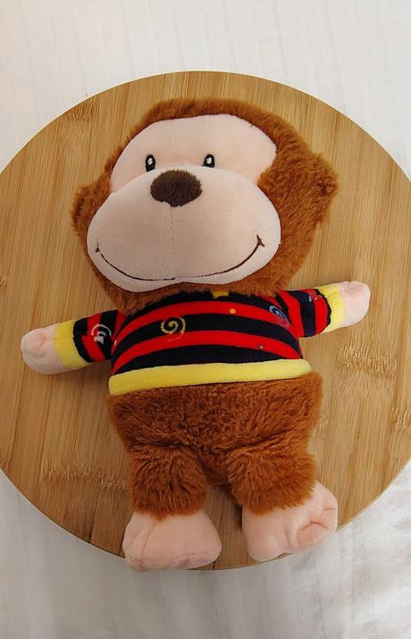 Plyšová hnedo ružová opica, tričko, cuddles, 24 cm, 