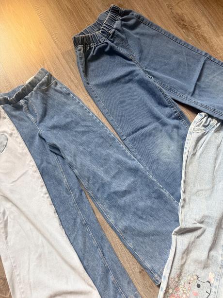 Sada širokých riflov 128/134, h&m,128