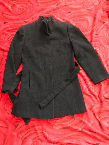 Vlnený tmavomodrý kabát, m