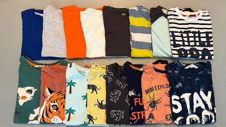 Balík tričiek s krátkym rukávom veľkosť 122/128, 122–134