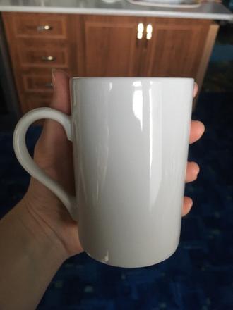 Čisto biely pohár - šálka na kreatívne tvorenie,