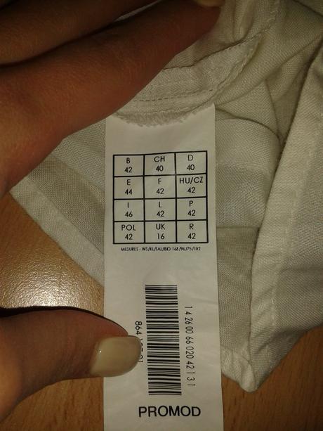 Biela bluza, promod,42