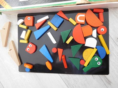 Magnetic pictures-45, drevená magnetická puzzle,, 