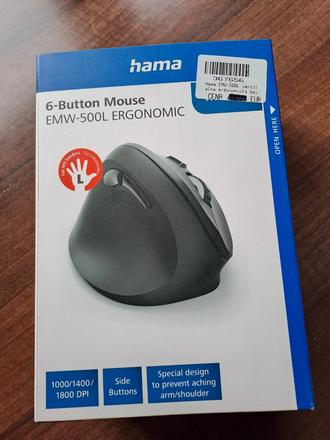 Ergonomická myš pre ľavákov - nová, hama