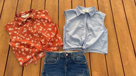 2x blúzkové topy h&m 146cm, h&m,146