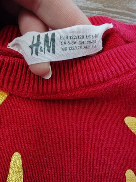 Vianočný svetrík, 122/128, h&m,122